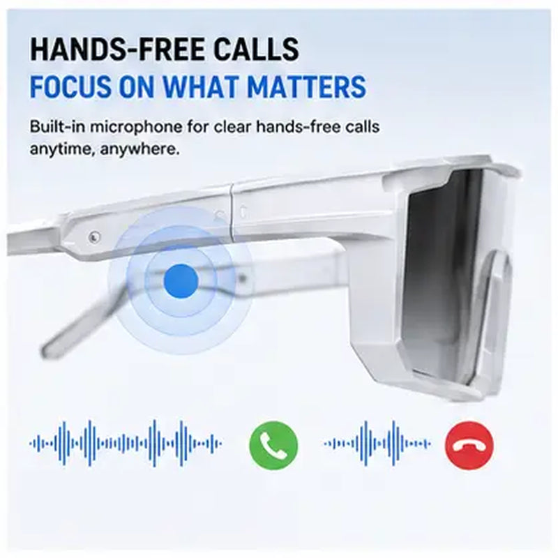 Bluetooth Smart Work Glasses with Open-Ear Audio, Auto-Darkening Photochromic Lens, Hands-Free Calling, AI Translation, UV400 Safety Eyewear for Warehouse, Delivery and Outdoor Work
