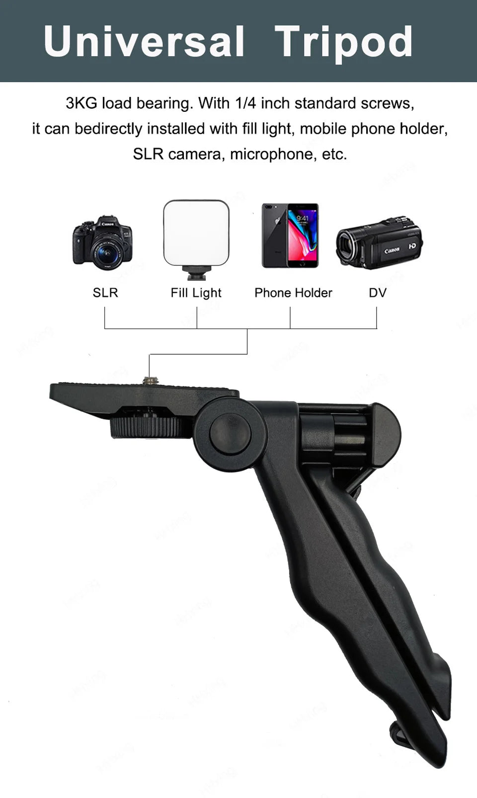 Phone Video Kit with LED Light, Microphone & Tripod — Portable Handheld Stabilizer for Vlogging, Selfies & Content Creation